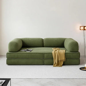 Van Buren Foldable Lazy Sofa Bed, Corduroy Convertible Floor Sofa Bed with High Density Sponge Filling, Compact Folding Sleeper Chair for Living Room, Guest Room & Small Spaces - Sleek Furniture