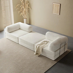 Van Buren Foldable Lazy Sofa Bed, Corduroy Convertible Floor Sofa Bed with High Density Sponge Filling, Compact Folding Sleeper Chair for Living Room, Guest Room & Small Spaces - Sleek Furniture