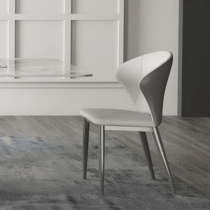 Vera Modern Dining Table & Chairs Set, Sintered Stone Top, Luxury Wooden Frame Dining Set with PU Leather Chairs, Grey & Walnut Finish - Sleek Furniture