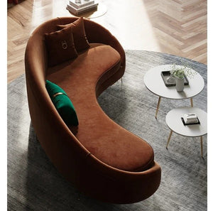 Verano Three Seater Red Velvet Sofa with Painted Steel Legs – Modern Contemporary Upholstered Living Room Couch - Sleek Furniture