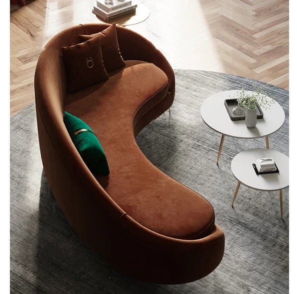 Verano Three Seater Red Velvet Sofa with Painted Steel Legs – Modern Contemporary Upholstered Living Room Couch - Sleek Furniture