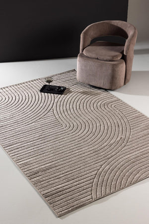 Vince Solar Rectangular Rug 340x240 cm | Brown Modern Home Decor