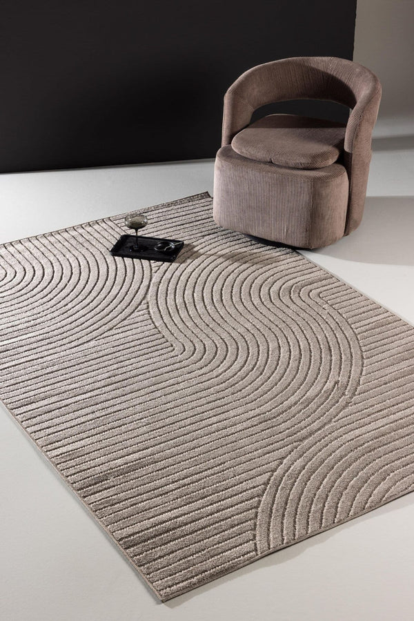 Vince Solar Rectangular Rug 340x240 cm | Brown Modern Home Decor