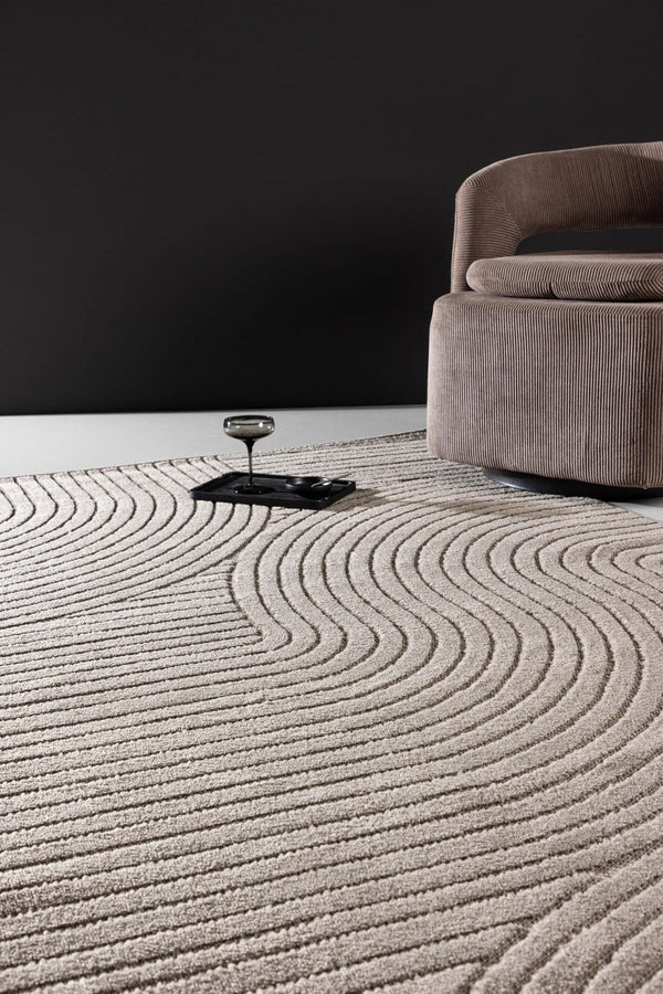 Vince Solar Rectangular Rug 340x240 cm | Brown Modern Home Decor