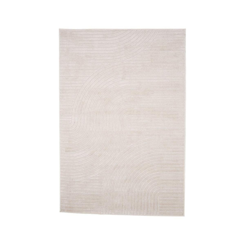 Vince Solar Rectangular Rug 340x240 cm | White Modern Low-Pile Rug