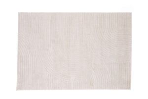 Vince Solar Rectangular Rug 340x240 cm | White Modern Low-Pile Rug