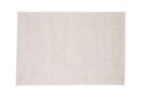 Vince Solar Rectangular Rug 340x240 cm | White Modern Low-Pile Rug