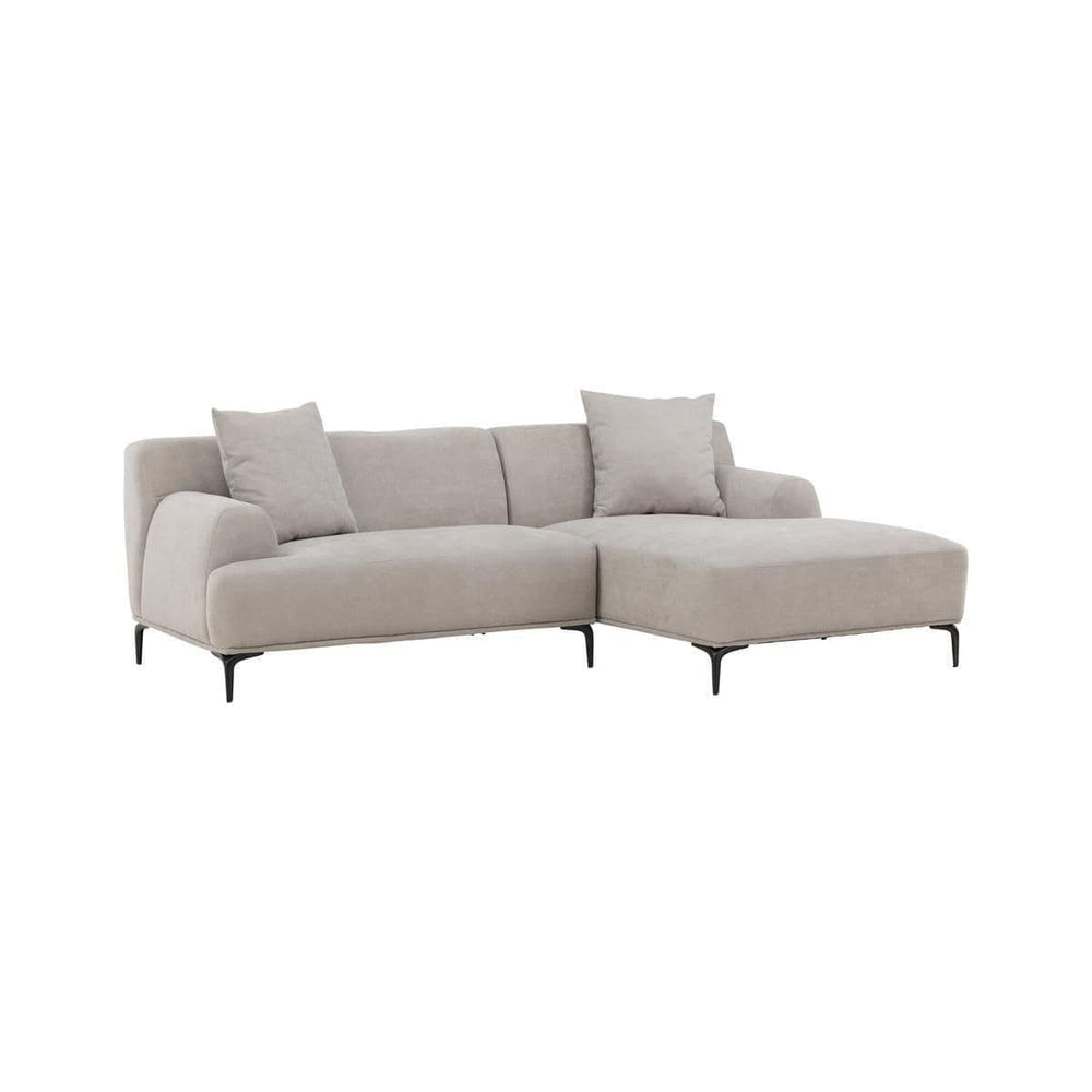 Viskan 3-Seater Sofa with Divan | Matte Black Frame & Light Grey Fabric