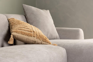 Viskan 3-Seater Sofa with Divan | Matte Black Frame & Light Grey Fabric