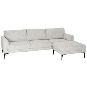 Zephra 3-Seater Sofa with Footstool Contemporary Textured Upholstery & Versatile Modern Design - My Store