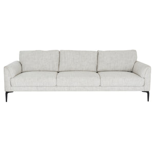 Zephra 3-Seater Sofa with Footstool Contemporary Textured Upholstery & Versatile Modern Design - My Store