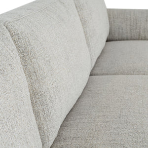 Zephra 3-Seater Sofa with Footstool Contemporary Textured Upholstery & Versatile Modern Design - My Store