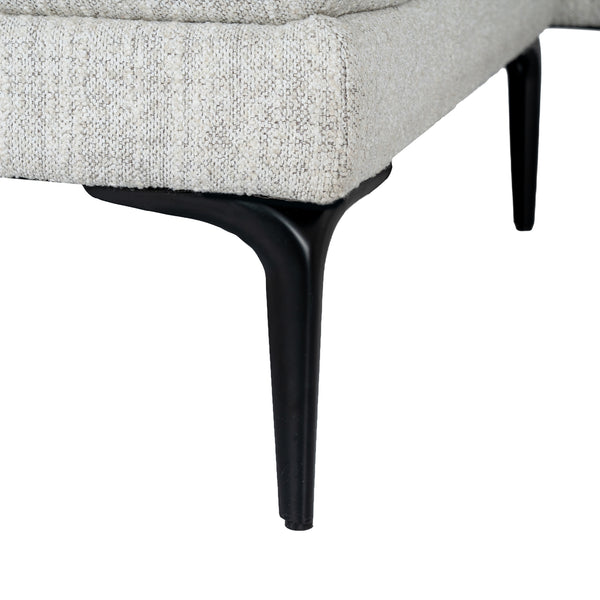 Zephra 3-Seater Sofa with Footstool Contemporary Textured Upholstery & Versatile Modern Design - My Store