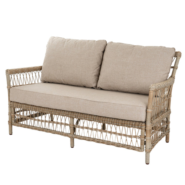 Provence Collection Outdoor 4 Seater Lounge Set Modern Weather-Resistant Garden Sofa Set with Neutral Finish - My Store