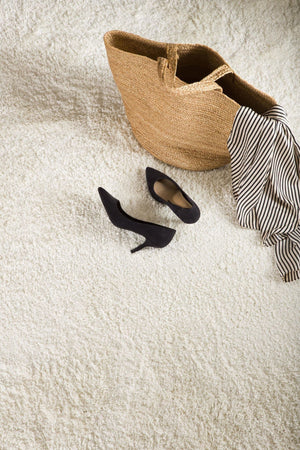 Walter Pluto White Rectangular Carpet | 340x240 cm Soft Polyester Area Rug