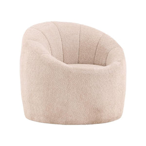 Warren Beige Armchair | Modern Bouclé Fabric Accent Chair for Living Room Comfort