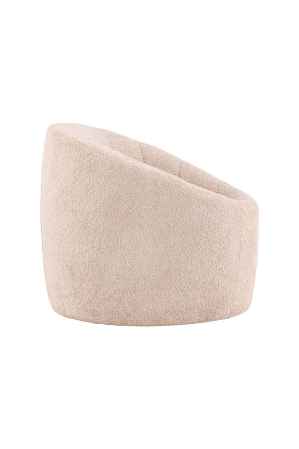 Warren Beige Armchair | Modern Bouclé Fabric Accent Chair for Living Room Comfort