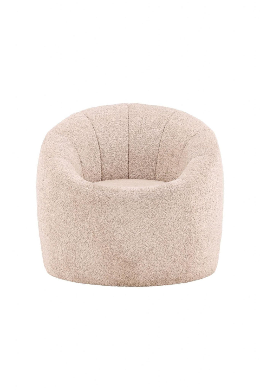 Warren Beige Armchair | Modern Bouclé Fabric Accent Chair for Living Room Comfort