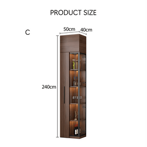 Wavecrest Wooden Cocktail Bar Cabinet with Glass Doors & Storage Shelves | Modern Walnut Finish Home Bar Unit for Living Room, Dining Area & Entertainment Spaces - Sleek Furniture