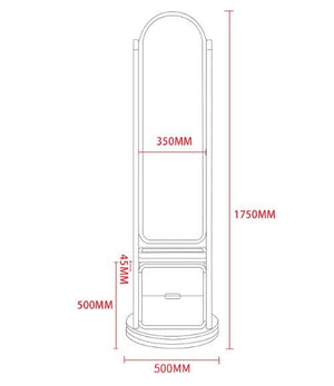 Weilai Concept Full - Length Mirror Storage Wardrobe with Integrated Shelving – Modern Freestanding Bedroom Cabinet (Green & Ash Finish) - Sleek Furniture