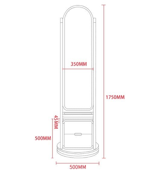 Weilai Concept Full - Length Mirror Storage Wardrobe with Integrated Shelving – Modern Freestanding Bedroom Cabinet (Green & Ash Finish) - Sleek Furniture