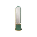 Weilai Concept Full - Length Mirror Storage Wardrobe with Integrated Shelving – Modern Freestanding Bedroom Cabinet (Green & Ash Finish) - Sleek Furniture