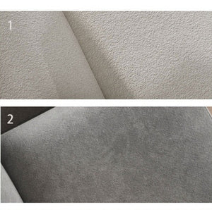 Welby Four Seater Curved Sofa – Modern White Bouclé & Velvet Upholstered Designer Sofa, Contemporary Luxury 4-Seater Lounge Couch for Living Room - Sleek Furniture