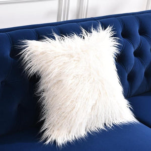 WH215 Modern Velvet Three-Seater Corner Sofa – Contemporary L-Shaped Couch with Steel Frame, Comfortable Seating for Living Room, Green & Blue - Sleek Furniture