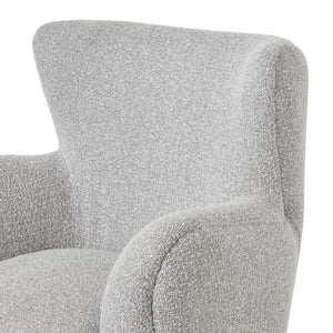 Greige Hui Large Arm Chair – Plush Fabric Upholstery with Modern Design - My Store