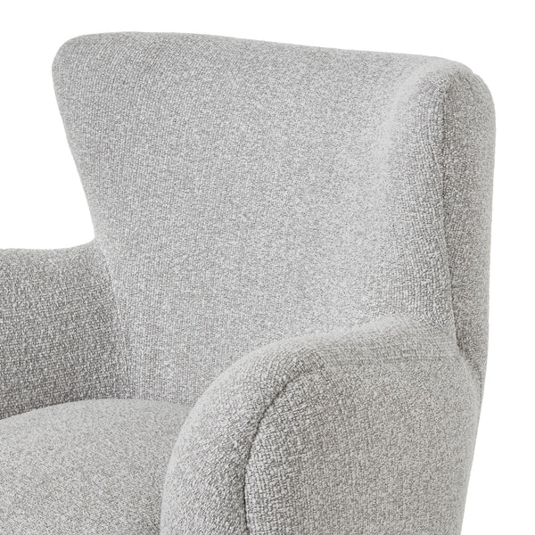 Greige Hui Large Arm Chair – Plush Fabric Upholstery with Modern Design - My Store