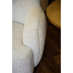 Greige Hui Large Arm Chair – Plush Fabric Upholstery with Modern Design - My Store