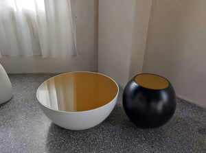 Black and white nesting center table set for living room