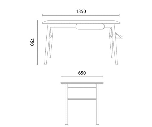Y72 Oak Office Desk – Contemporary Wooden Study & Work Desk in Cherry Wood, White Oak & Walnut Finishes - Sleek Furniture