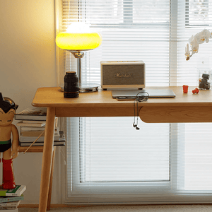 Y72 Oak Office Desk – Contemporary Wooden Study & Work Desk in Cherry Wood, White Oak & Walnut Finishes - Sleek Furniture