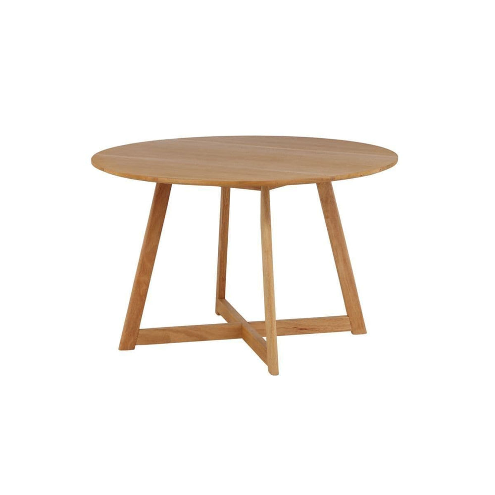 Mmilo Yakidon Round Dining Table, Oak Finish, Foldable Edges – 120×120×75 cm