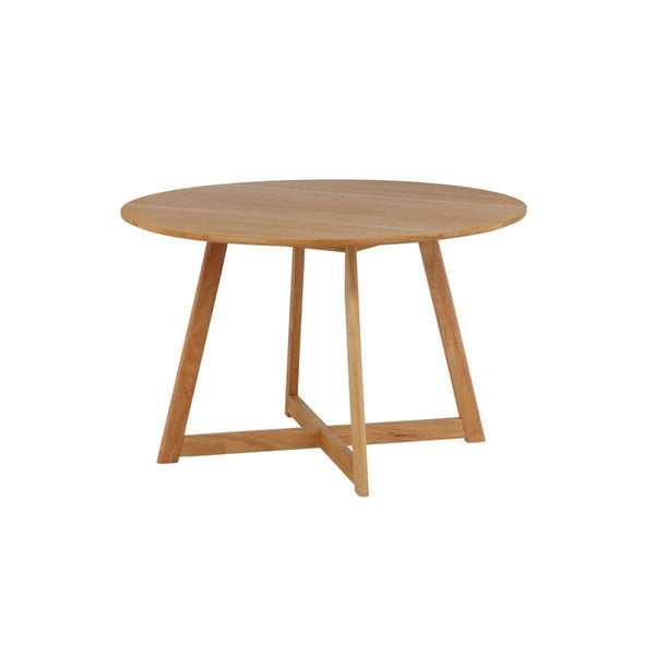 Mmilo Yakidon Round Dining Table, Oak Finish, Foldable Edges – 120×120×75 cm