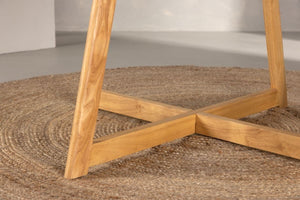 Mmilo Yakidon Round Dining Table, Oak Finish, Foldable Edges – 120×120×75 cm