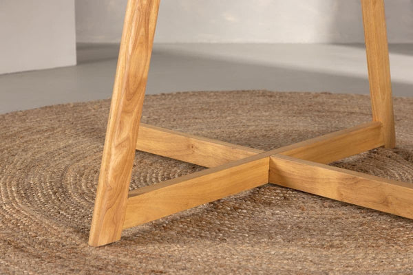 Mmilo Yakidon Round Dining Table, Oak Finish, Foldable Edges – 120×120×75 cm