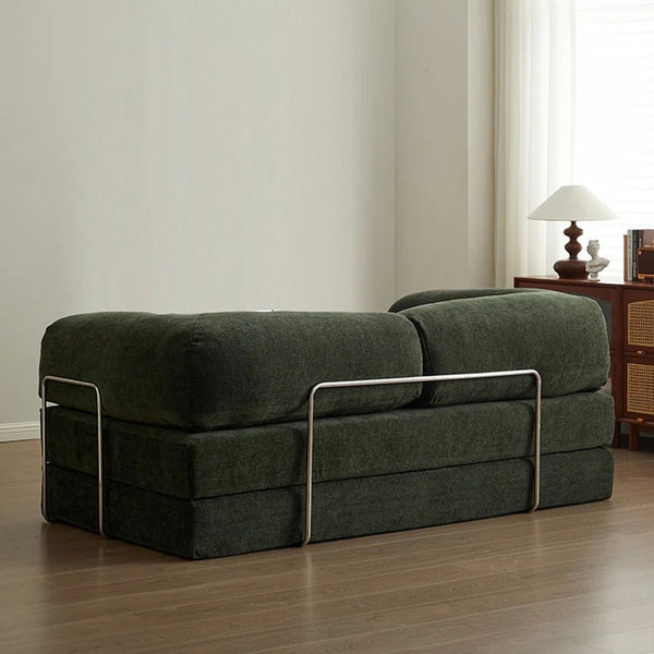 Yamada Foldable Corduroy Lazy Sofa Bed – Convertible Floor Sofa Bed with Carbon Steel Frame, Soft Corduroy Upholstery & High-Density Sponge, Modern Multifunctional Sofa for Living Room or Guest Room - Sleek Furniture