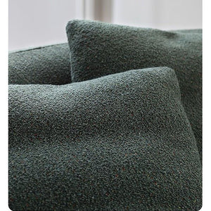 Yannik Four Seater Curved Sofa – Snowflake Velvet Upholstery, Modern Contemporary Lounge Sofa with High-Resilience Sponge Cushioning, Elegant Green Living Room Sofa - Sleek Furniture