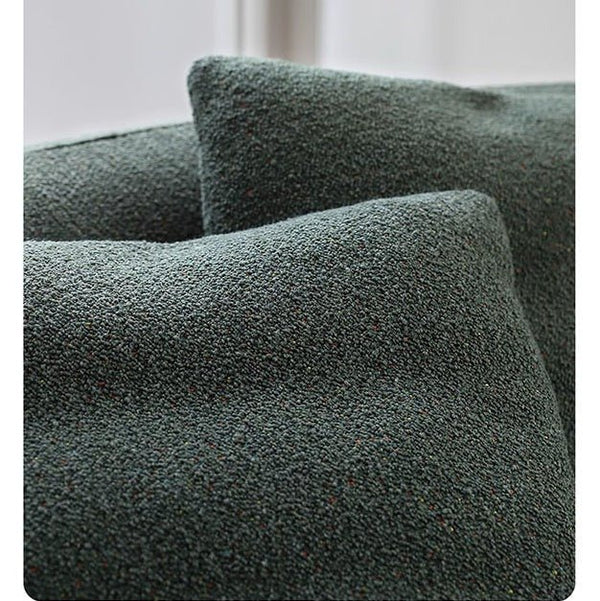 Yannik Four Seater Curved Sofa – Snowflake Velvet Upholstery, Modern Contemporary Lounge Sofa with High-Resilience Sponge Cushioning, Elegant Green Living Room Sofa - Sleek Furniture
