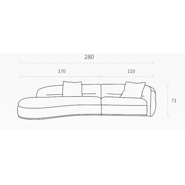 Yannik Four Seater Curved Sofa – Snowflake Velvet Upholstery, Modern Contemporary Lounge Sofa with High-Resilience Sponge Cushioning, Elegant Green Living Room Sofa - Sleek Furniture