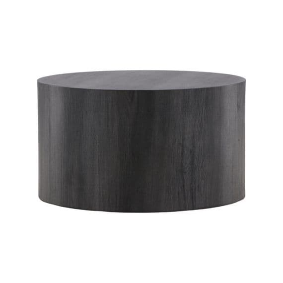 Mmilo York Round Sofa Table 80 cm – Black MDF Coffee Table, Modern Living Room Design