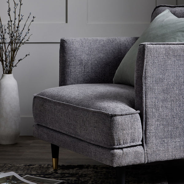 Hampton Grey Large Armchair – Plush Fabric Accent Chair for Stylish Interiors - My Store