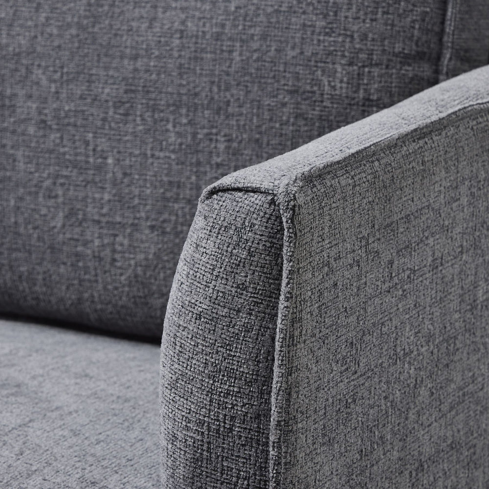Richmond Grey Large Armchair | Modern Fabric Accent Chair with Curved Arms - My Store