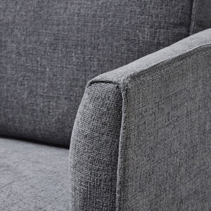 Richmond Grey Large Armchair | Modern Fabric Accent Chair with Curved Arms - My Store