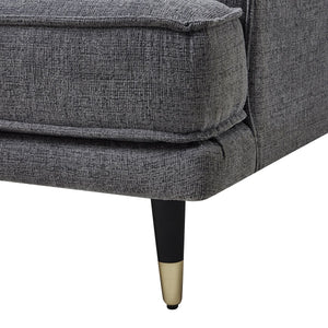 Richmond Grey Large Armchair | Modern Fabric Accent Chair with Curved Arms - My Store