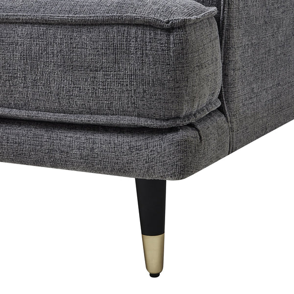 Richmond Grey Large Armchair | Modern Fabric Accent Chair with Curved Arms - My Store